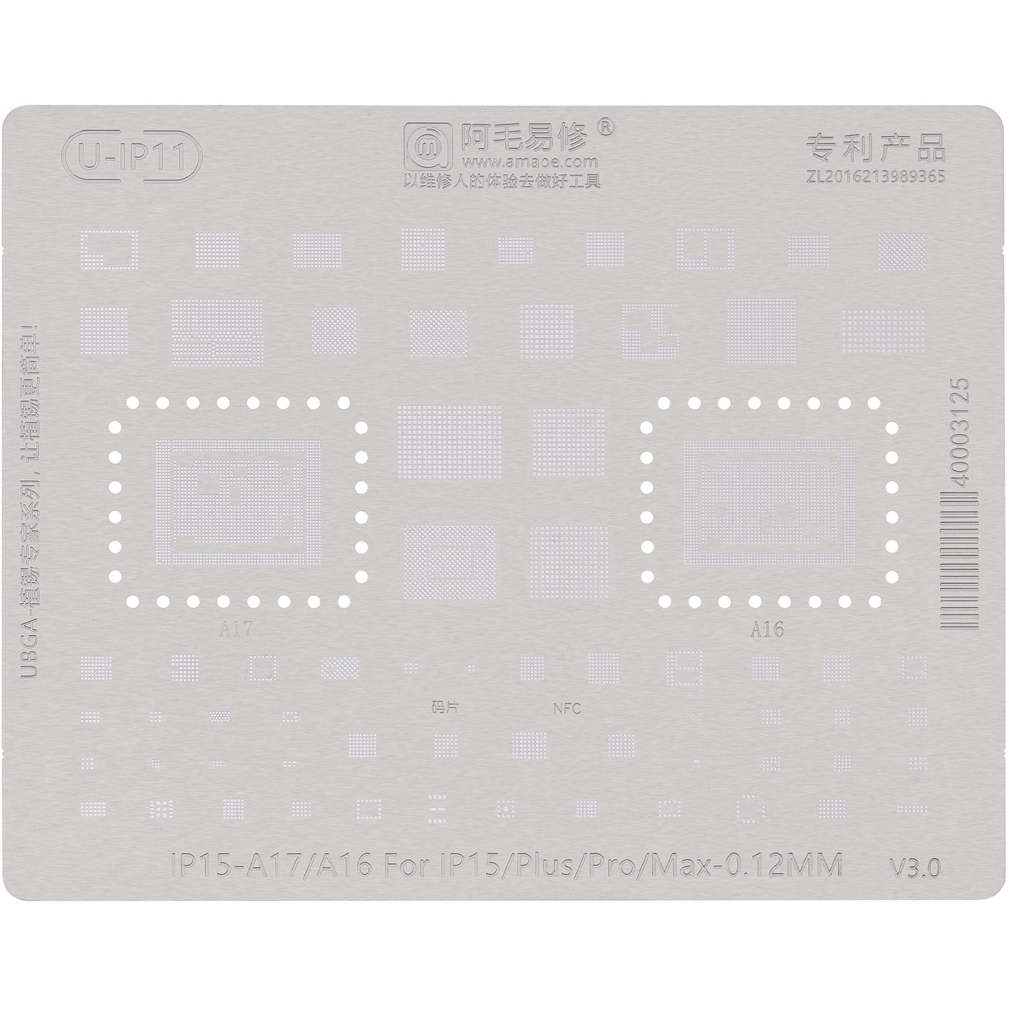 Rete BGA Amaoe U-IP11 per Apple iPhone 15 Series