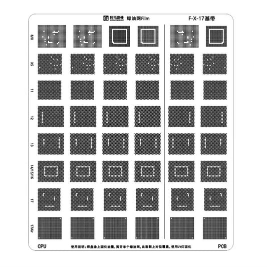 Maschera UV CI Amaoe per Apple iPhone XS - Serie 17 Air, IC
