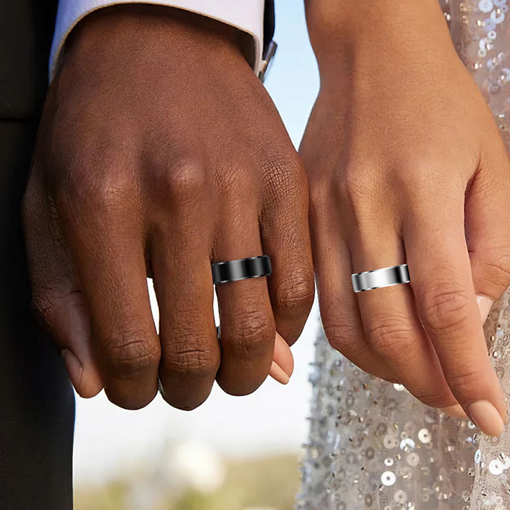 Smart Ring Techsuit R6, Taglia 8, Nero