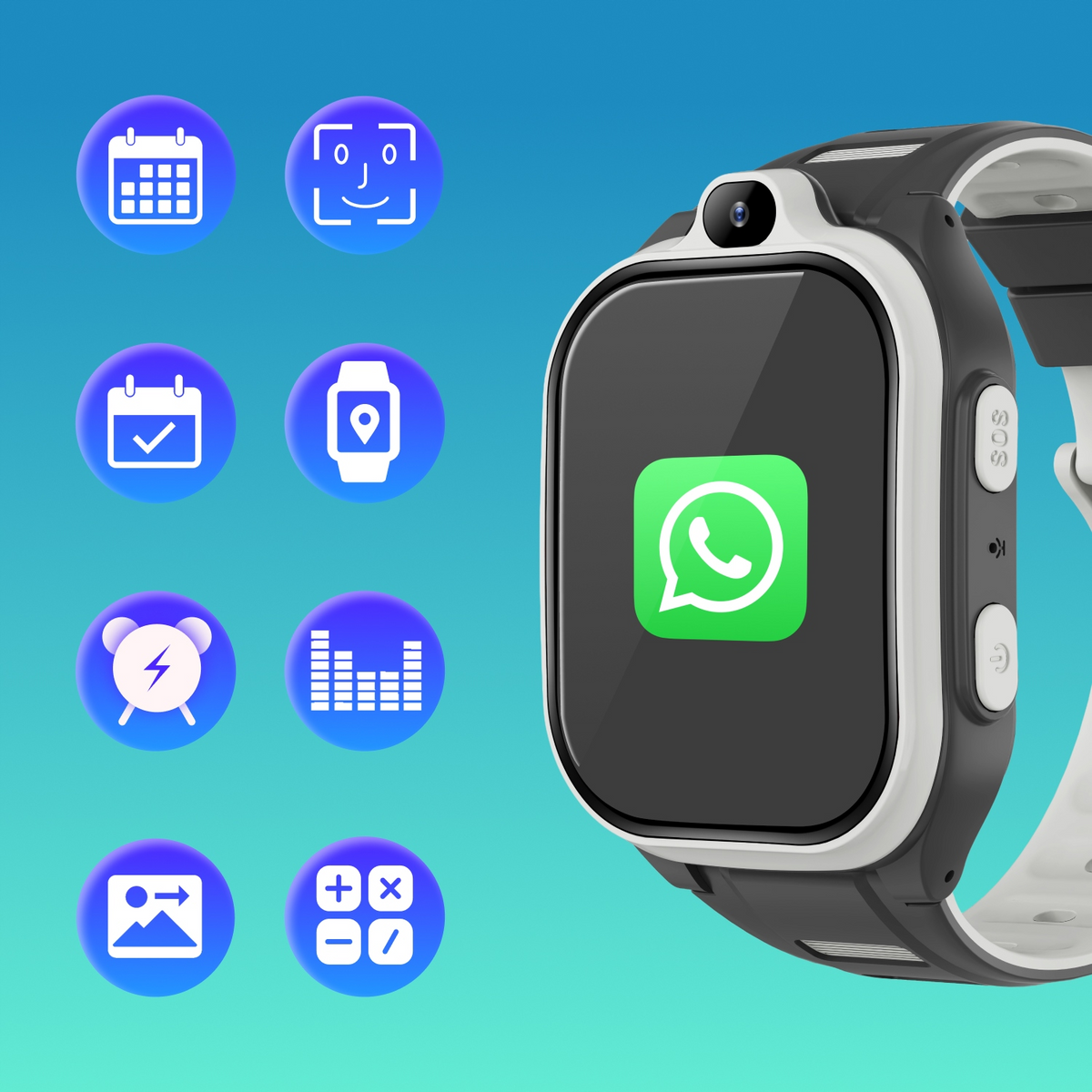 Smartwatch Forever Kids Boost KW-530 Call, Nero