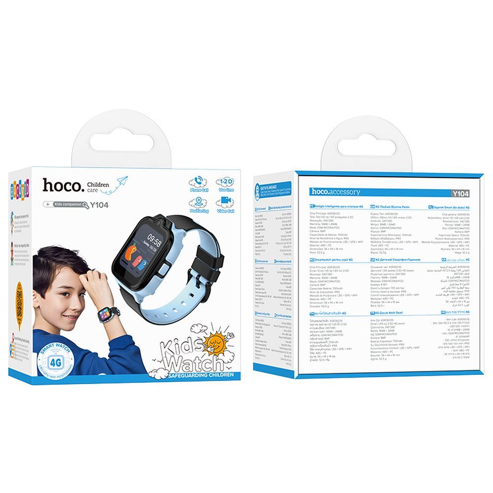 Smartwatch HOCO Y104 Kids Call, Blu