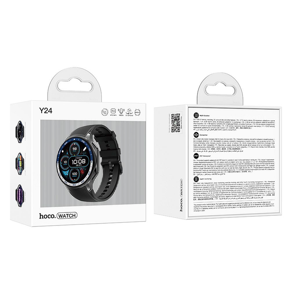 Smartwatch HOCO Y24 Call, Nero