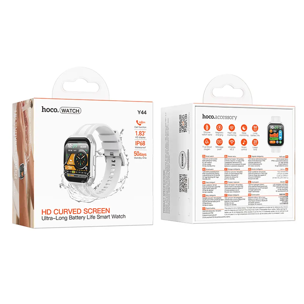 Smartwatch HOCO Y44 Call, Silver