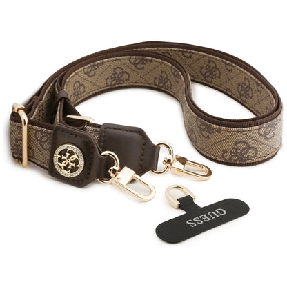 Cordino per Telefono Guess 4G Strass Logo Metallico, Marrone