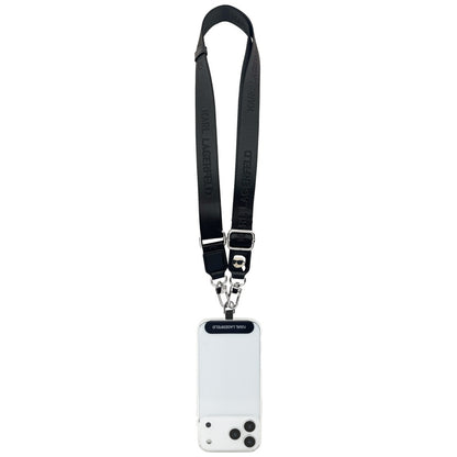Laccetto per Telefono Karl Lagerfeld Karl Metal Logo, Nero