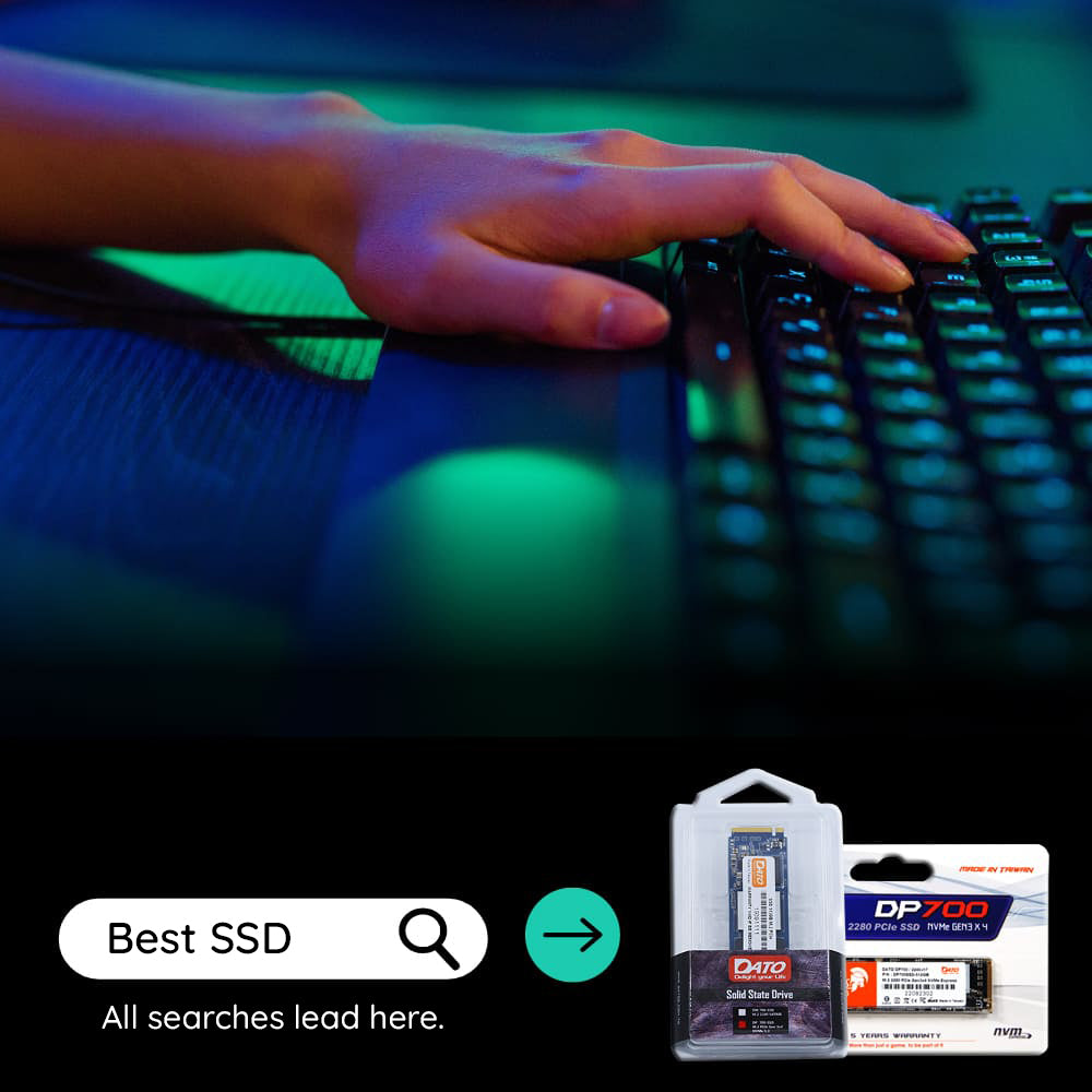 Solid State Drive (SSD) Dato, NVME M.2 2280, PCIe, 1TB, Nero DP580-1TB