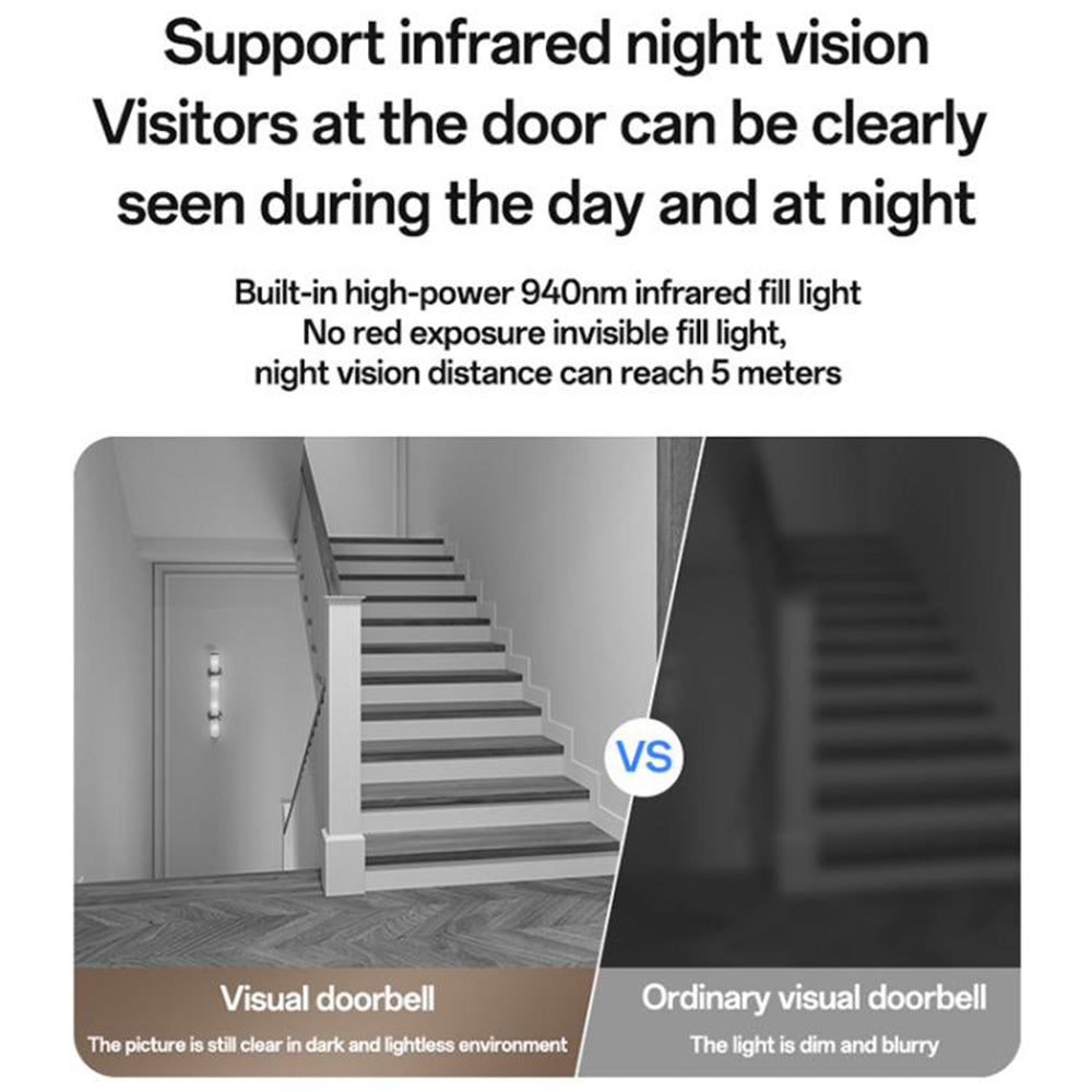 Campanello Yesido KM27, Wi-Fi, 2K, Bianco