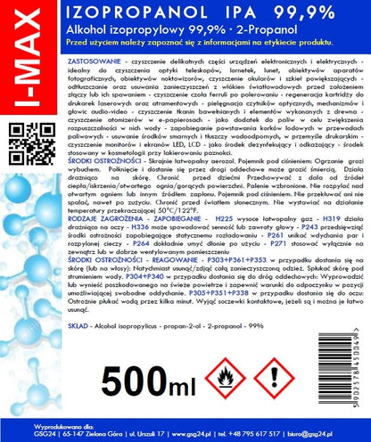 Spray Pulizia Alcool Isopropilico GSG24 I-Max, 500ml