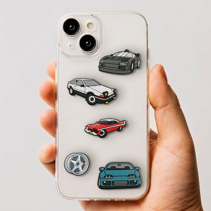 Sticker 3D OEM Fast Cars per Custodia Telefono / Tablet, Set da 5 pezzi, Multicolore