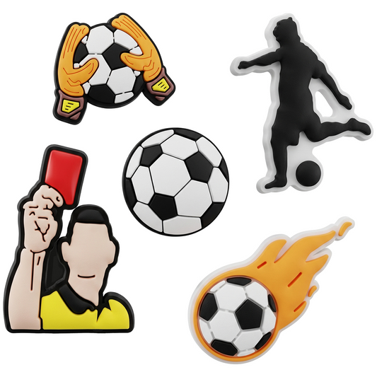 Sticker 3D OEM Football per Custodia Telefono / Tablet, Set 5 pezzi, Multicolore