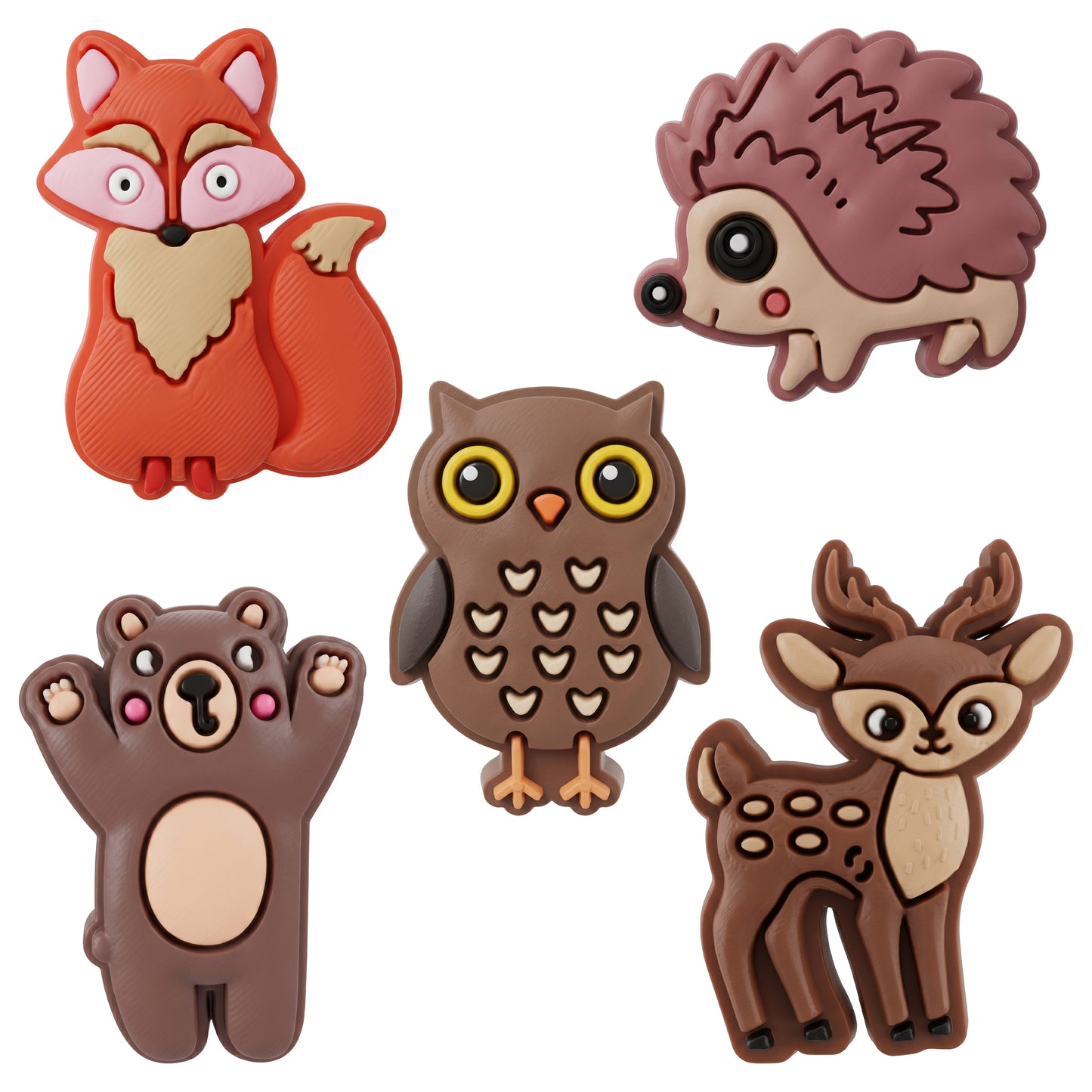 Sticker 3D OEM Forest per Custodia Telefono / Tablet, Set 5 pezzi, Multicolore