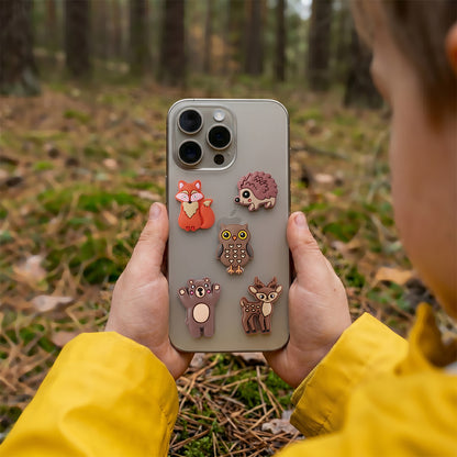 Sticker 3D OEM Forest per Custodia Telefono / Tablet, Set 5 pezzi, Multicolore