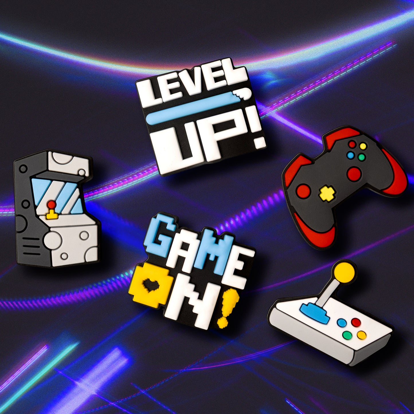 Sticker 3D OEM GameOn per Custodia Telefono / Tablet, Set da 5 pezzi, Multicolore