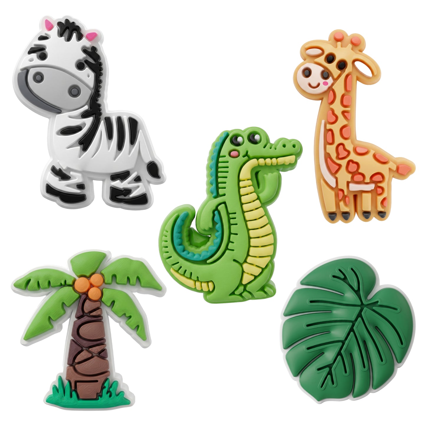 Sticker 3D OEM Jungle per Custodia Telefono / Tablet, Set 5 pezzi, Multicolore