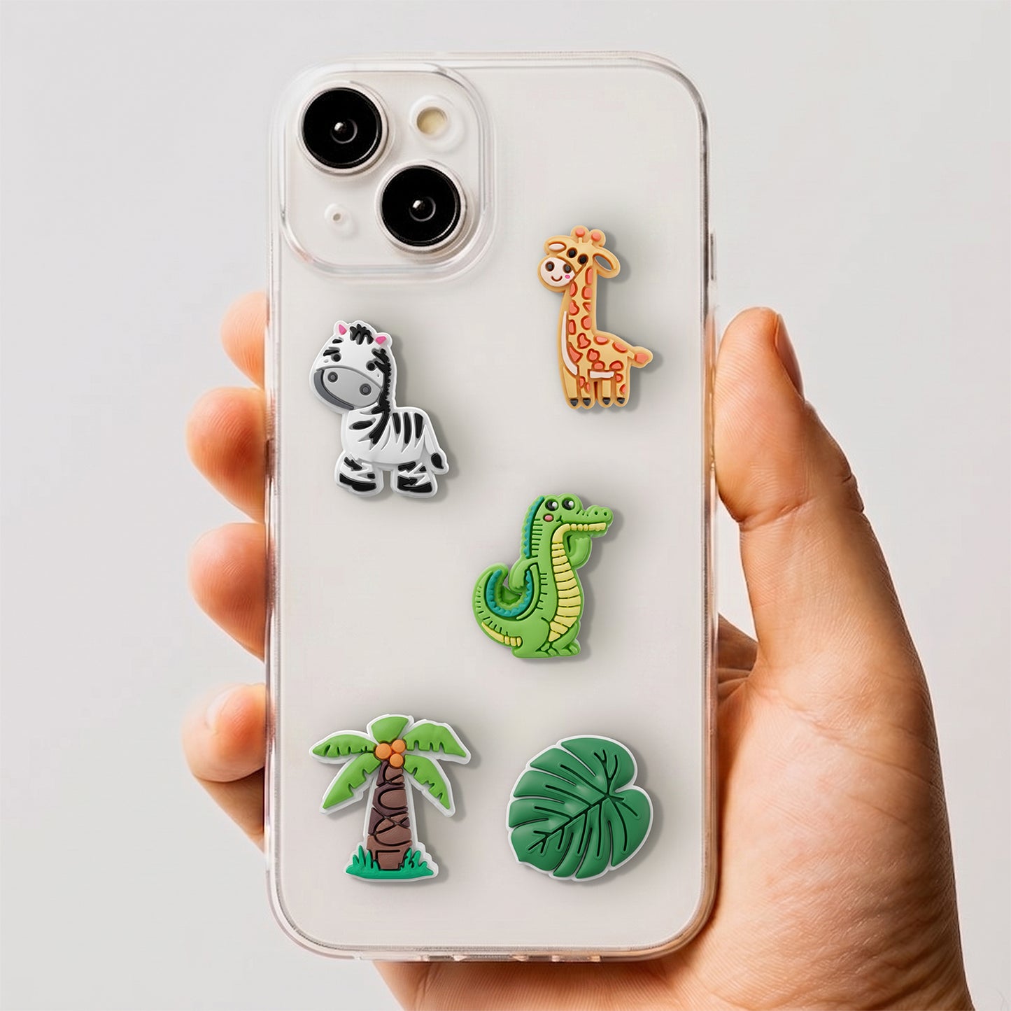 Sticker 3D OEM Jungle per Custodia Telefono / Tablet, Set 5 pezzi, Multicolore