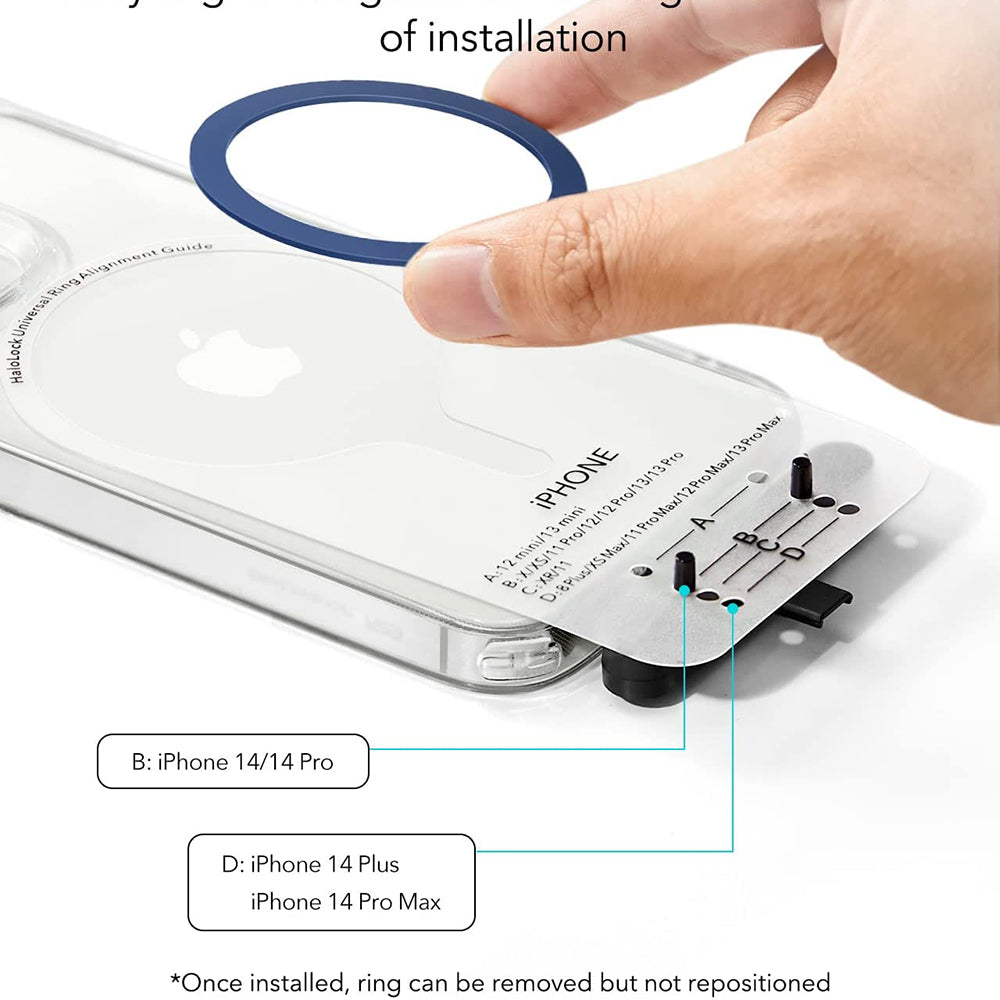 Adesivo Metallico ESR HaloLock, Set 2 pezzi, Blu