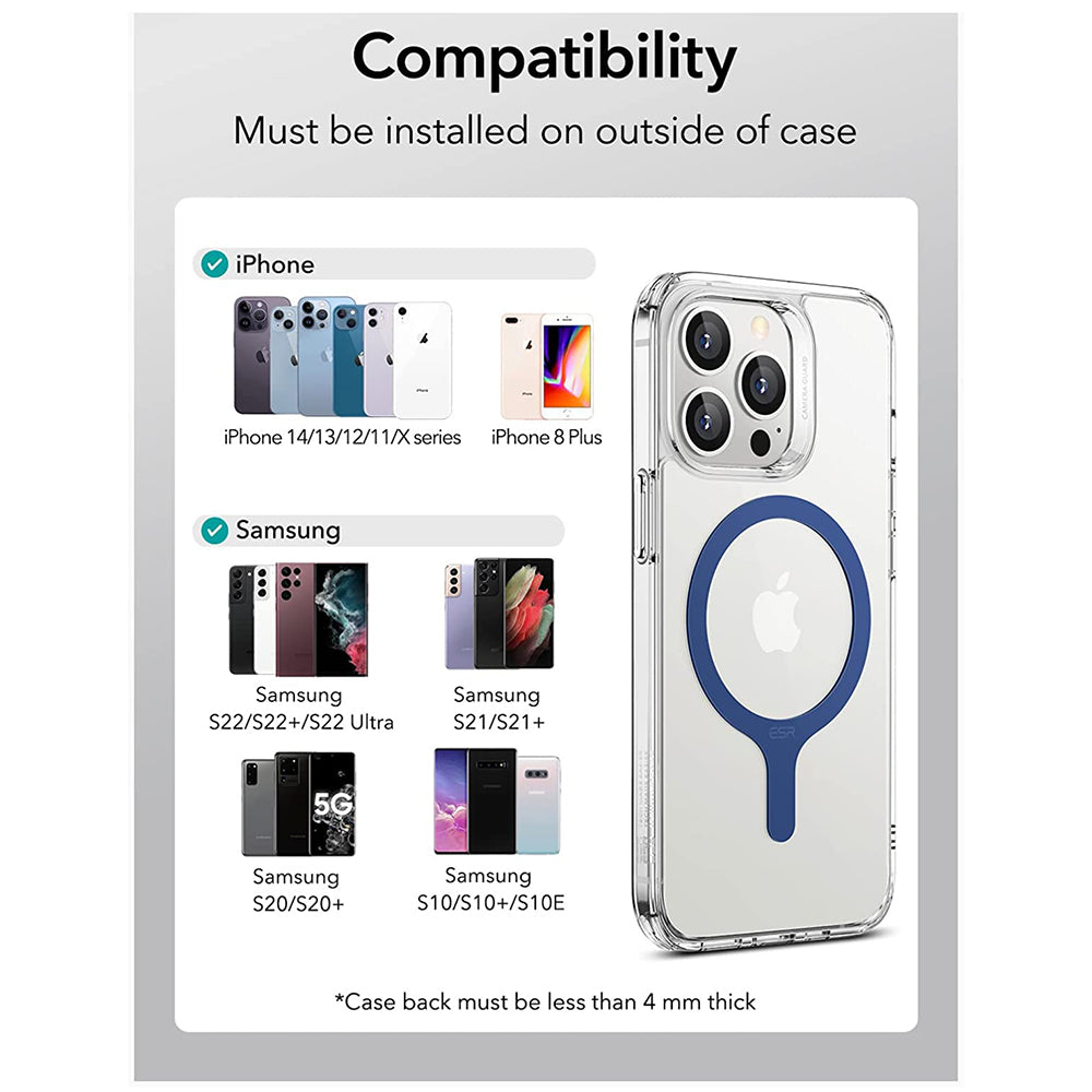 Adesivo Metallico ESR HaloLock, Set 2 pezzi, Blu