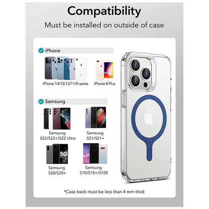 Adesivo Metallico ESR HaloLock, Set 2 pezzi, Blu