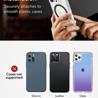 Adesivo Metallico ESR HaloLock, Set 2 pezzi, Nero