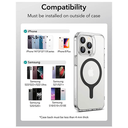 Adesivo Metallico ESR HaloLock, Set 2 pezzi, Nero