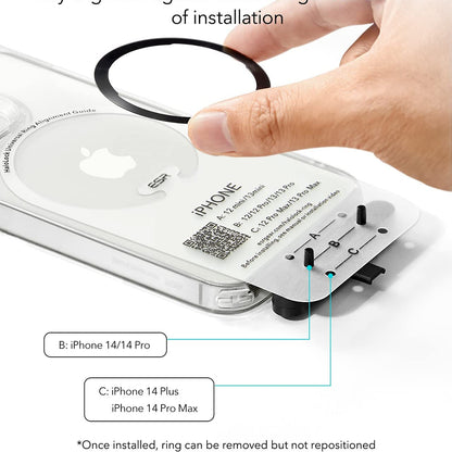 Adesivo Metallico ESR HaloLock, Set 2 pezzi, Nero Argento