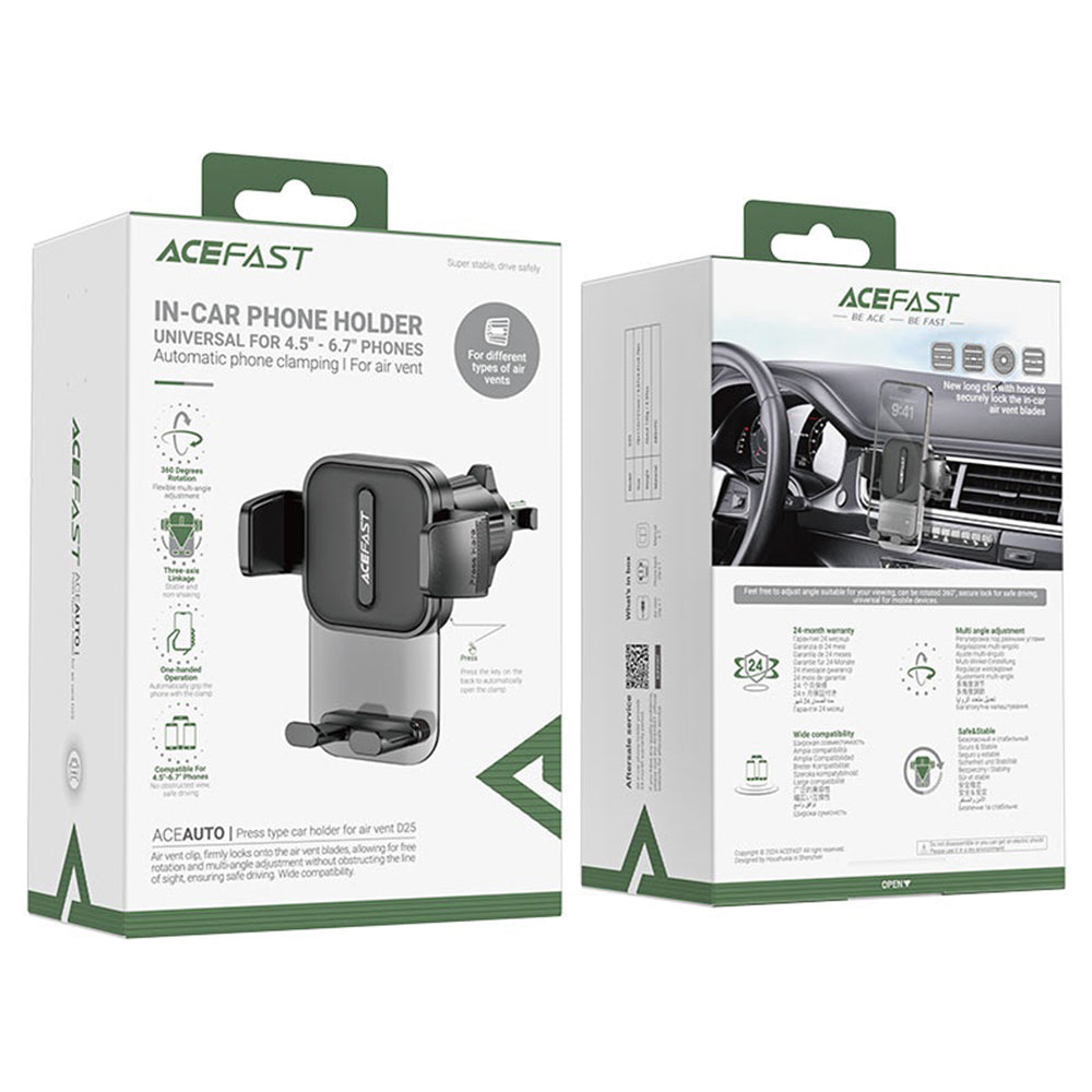 Supporto Auto Acefast D25, 4.5inch - 6.7inch, Nero