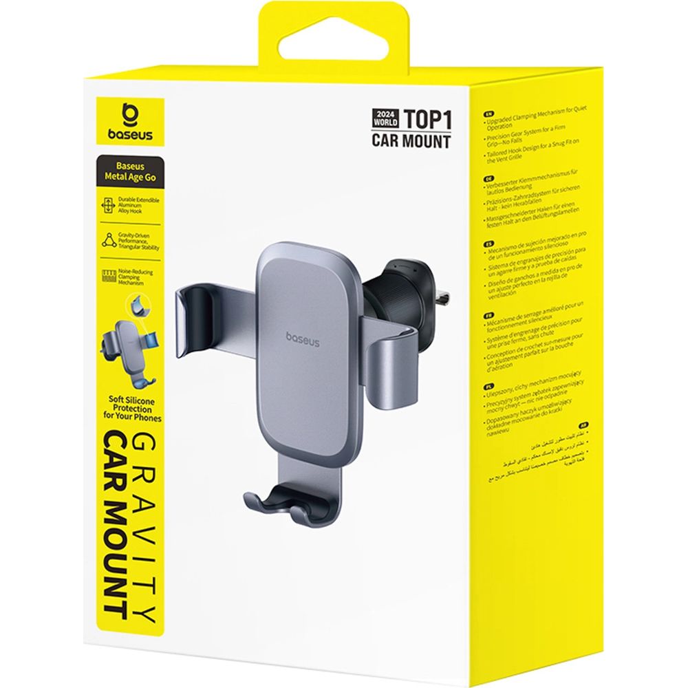Supporto Auto Baseus Metal Age Gravity, Universale, Grigio C40478701813-00