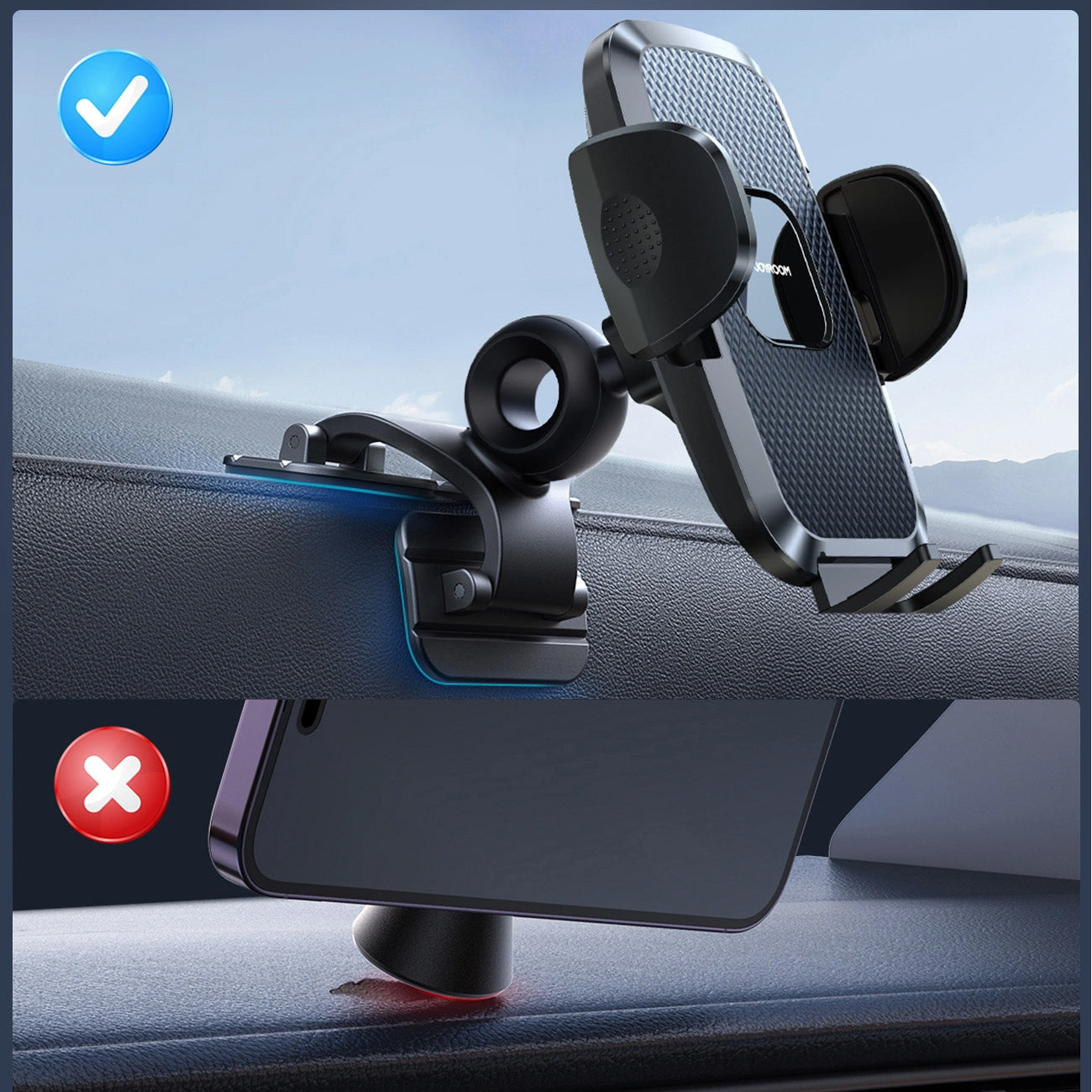 Supporto Auto Joyroom JR-ZS259-3 Dash, 4.7inch - 6.9inch, Nero