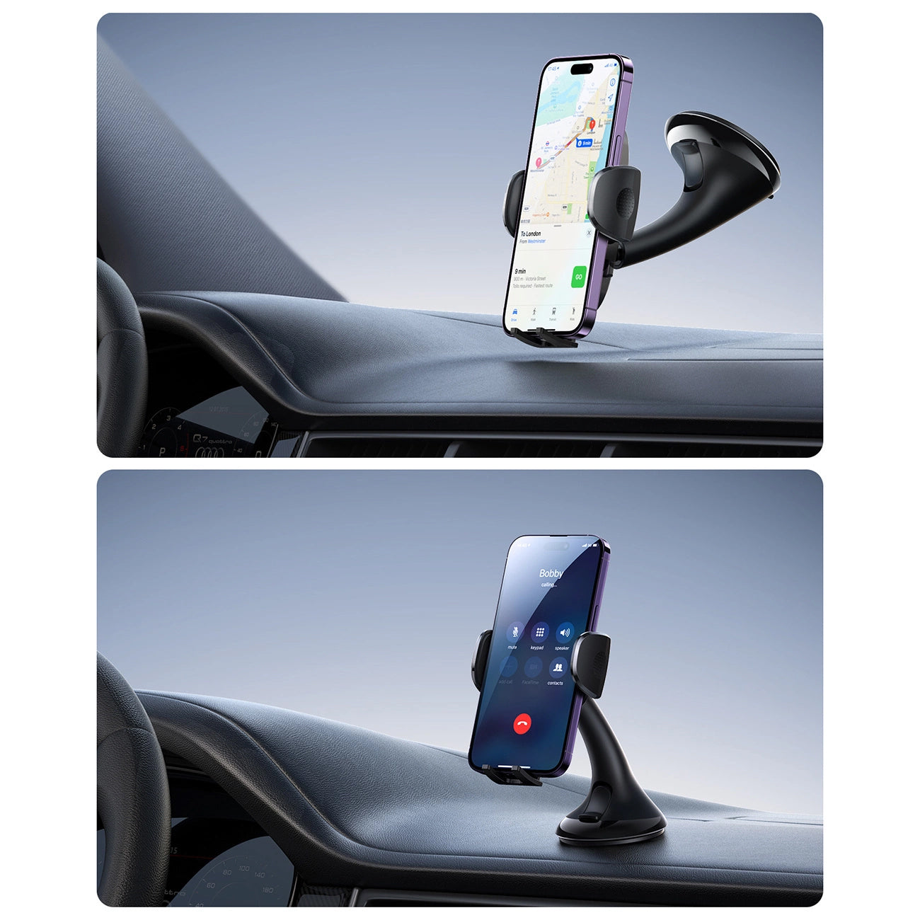 Joyroom JR-ZS259 2in1 Car Holder, 4.7inch - 6.7inch, Black