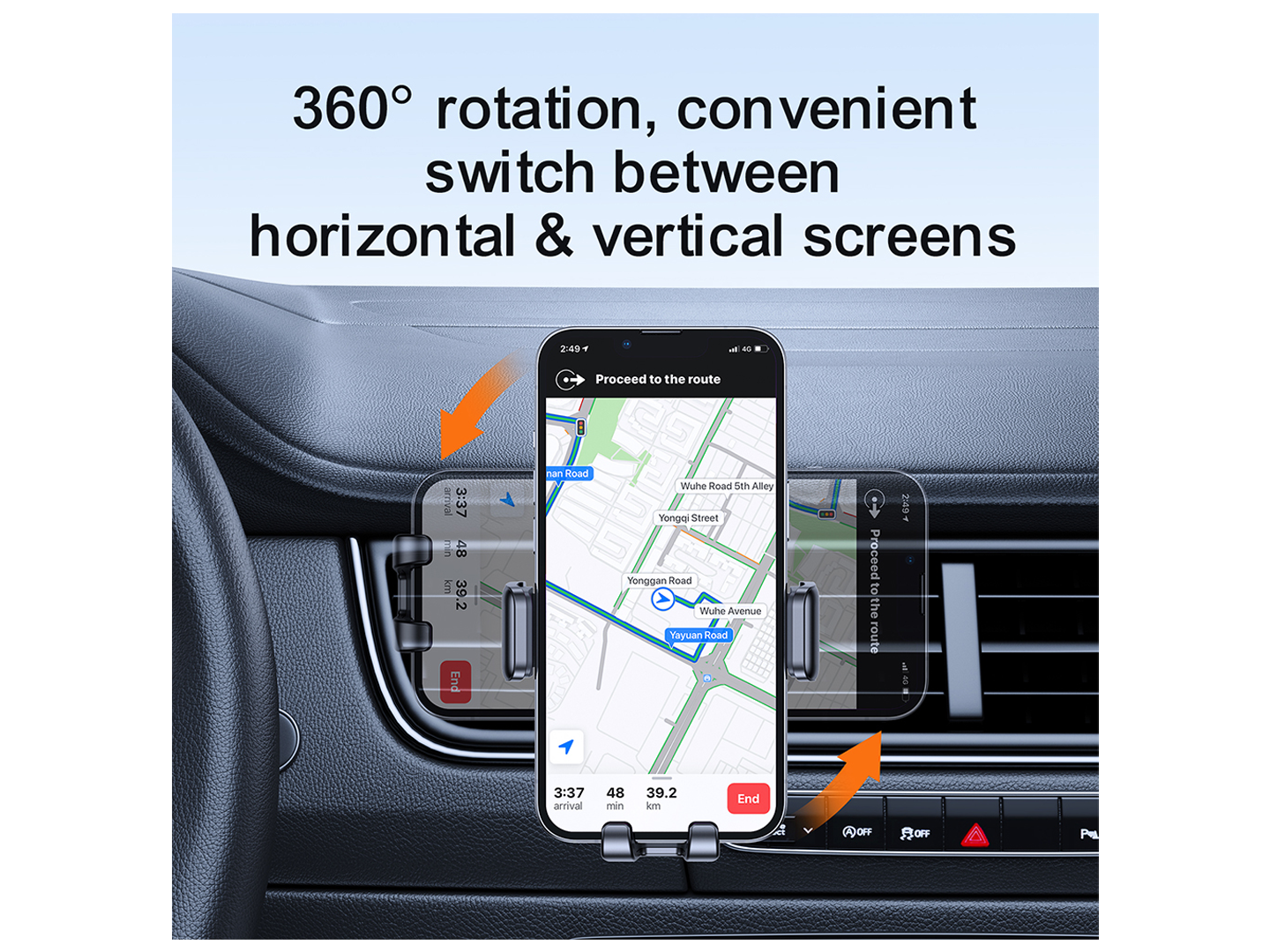 Supporto Auto Joyroom JR-ZS283 Vent, 4.7inch - 6.7inch, Nero