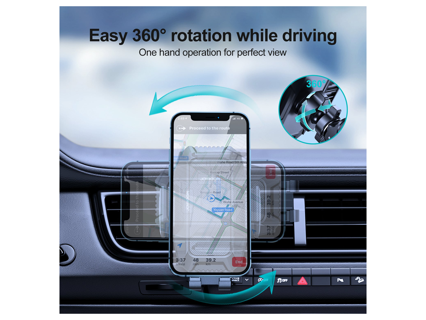 Supporto Auto Joyroom JR-ZS285, 4.5inch - 6.5inch, Nero