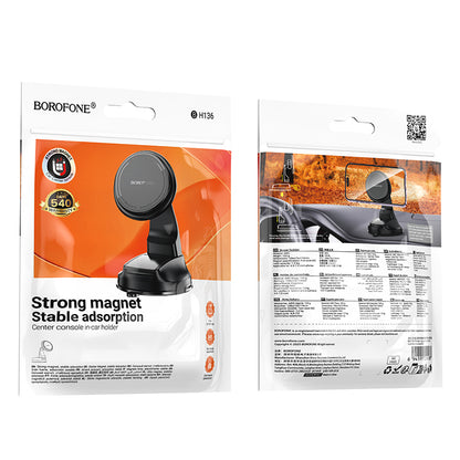 Supporto Auto Magnetico Borofone BH136 Parker, 4,5 pollici - 7 pollici, Nero