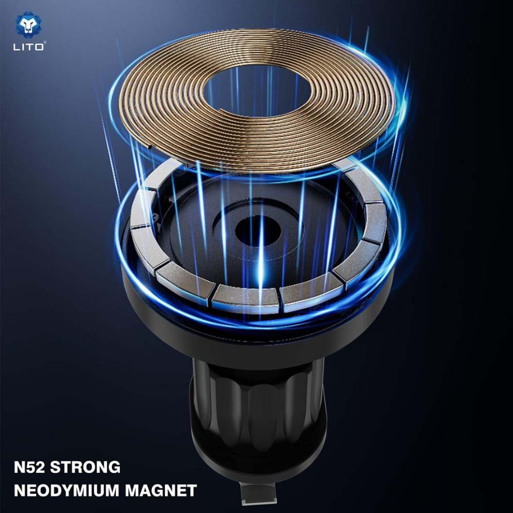 Supporto Auto Magnetico Lito LT-W05, Universale, Nero