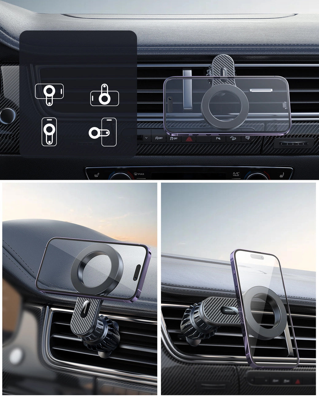 Joyroom JR-ZS355 Magnetic Car Holder, Air Vent, Universal, Black