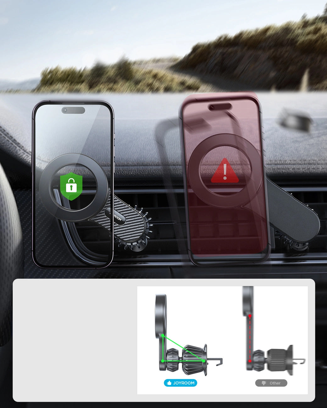 Joyroom JR-ZS355 Magnetic Car Holder, Air Vent, Universal, Black