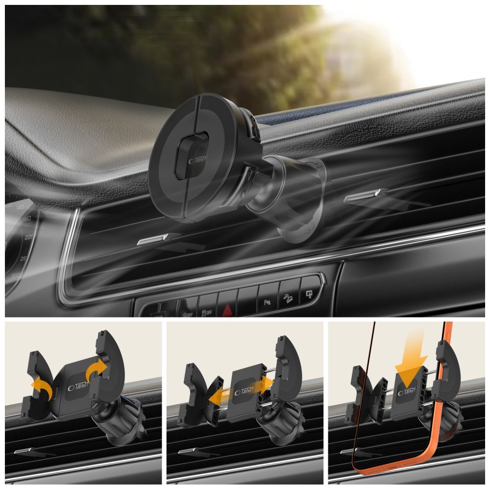 Supporto Auto Magnetico Tech-Protect N62 2in1, Universale, Nero