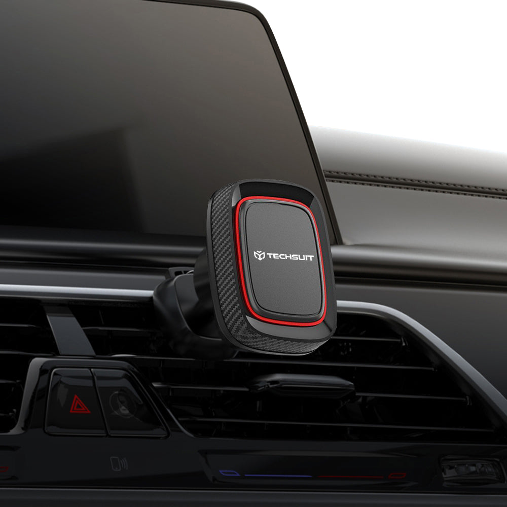 Supporto Auto Magnetico Techsuit S5, Universale, Nero Rosso