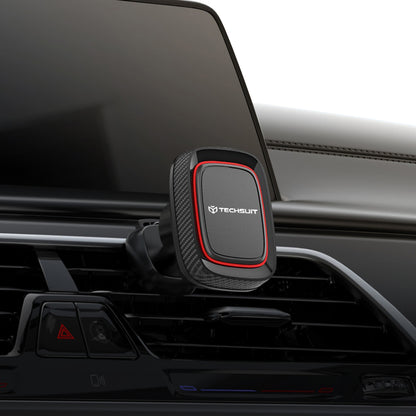 Supporto Auto Magnetico Techsuit S5, Universale, Nero Rosso