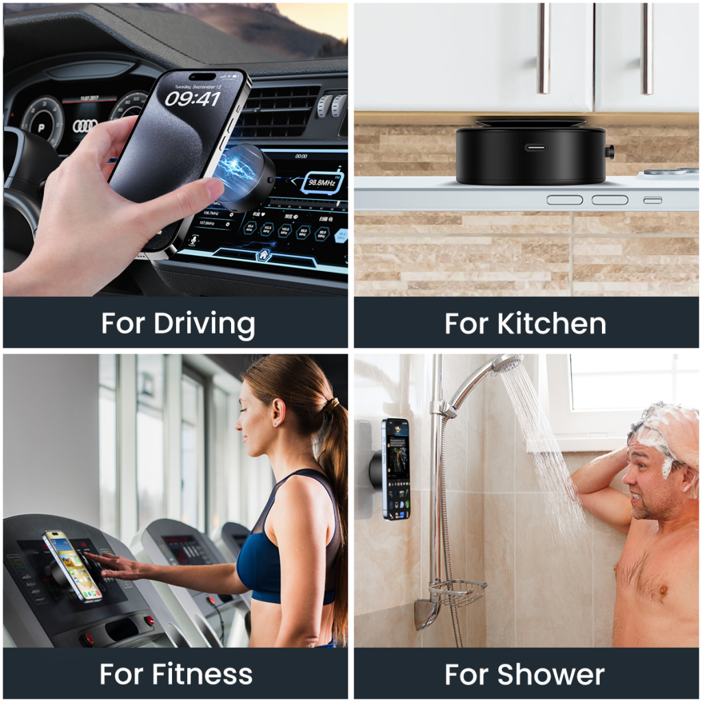 Supporto Auto Magnetico XO Design C155, Universale, Nero