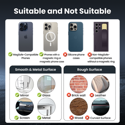 Supporto Auto Magnetico XO Design C155, Universale, Nero