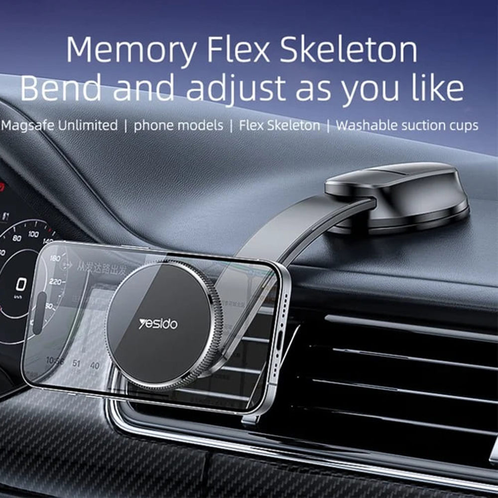 Supporto Auto Magnetico Yesido C176, Universale, Nero