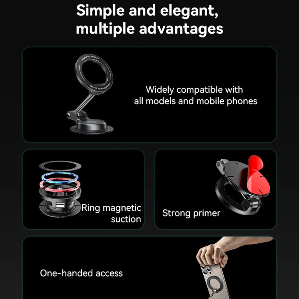 Supporto Auto Magnetico Yesido C218, Universale, Nero