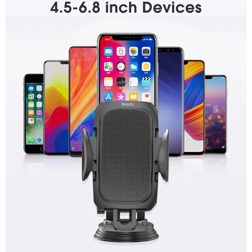 Supporto Auto Yesido C111, 4.5inch - 6.8inch, Nero