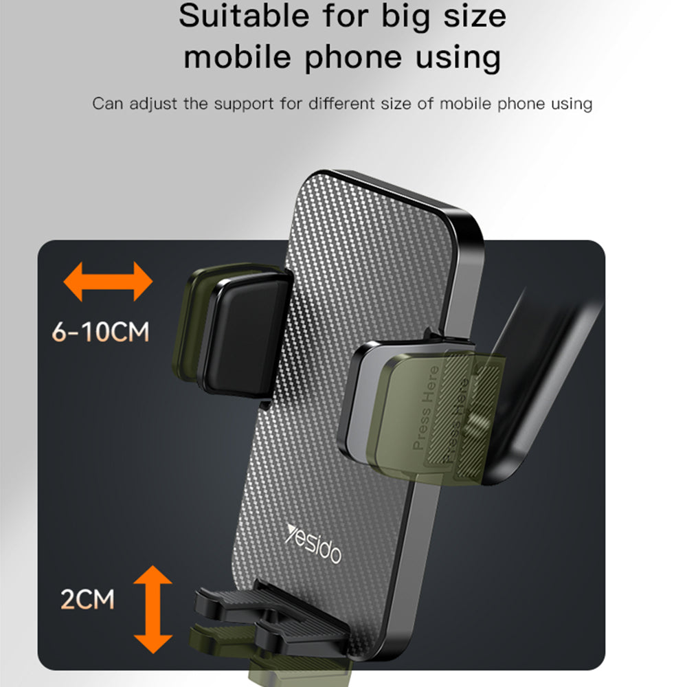 Supporto Auto Yesido C173, 4.7inch - 7.2inch, Nero