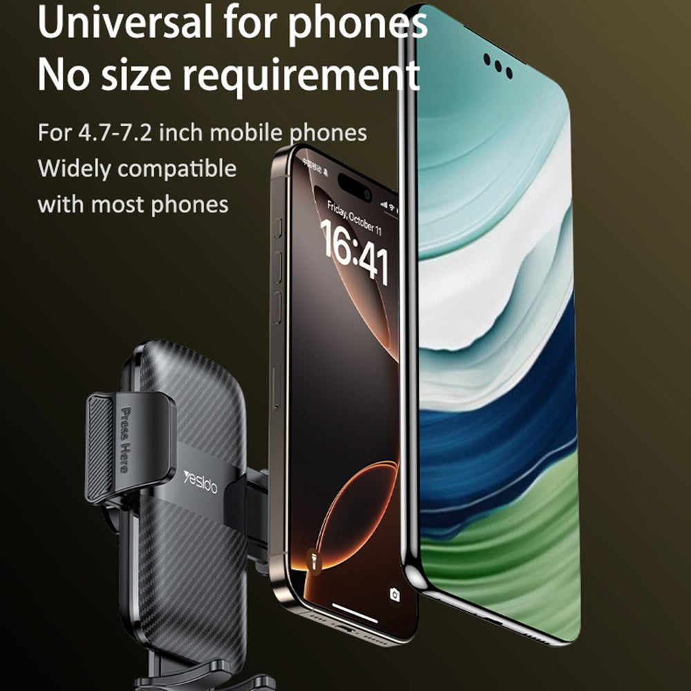 Supporto Auto Yesido C274, 4.7inch - 7.2inch, Nero