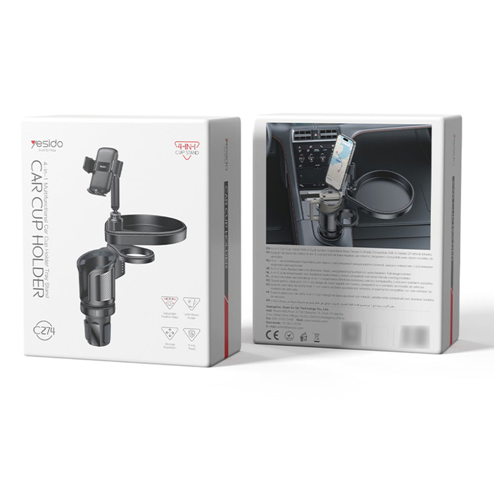 Supporto Auto Yesido C274, 4.7inch - 7.2inch, Nero