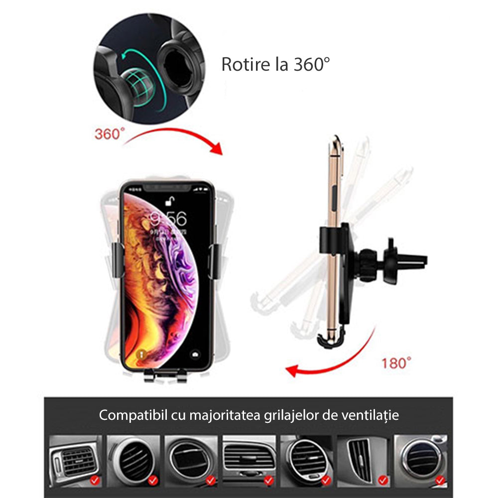 Supporto Auto Yesido C87, Universale, Nero