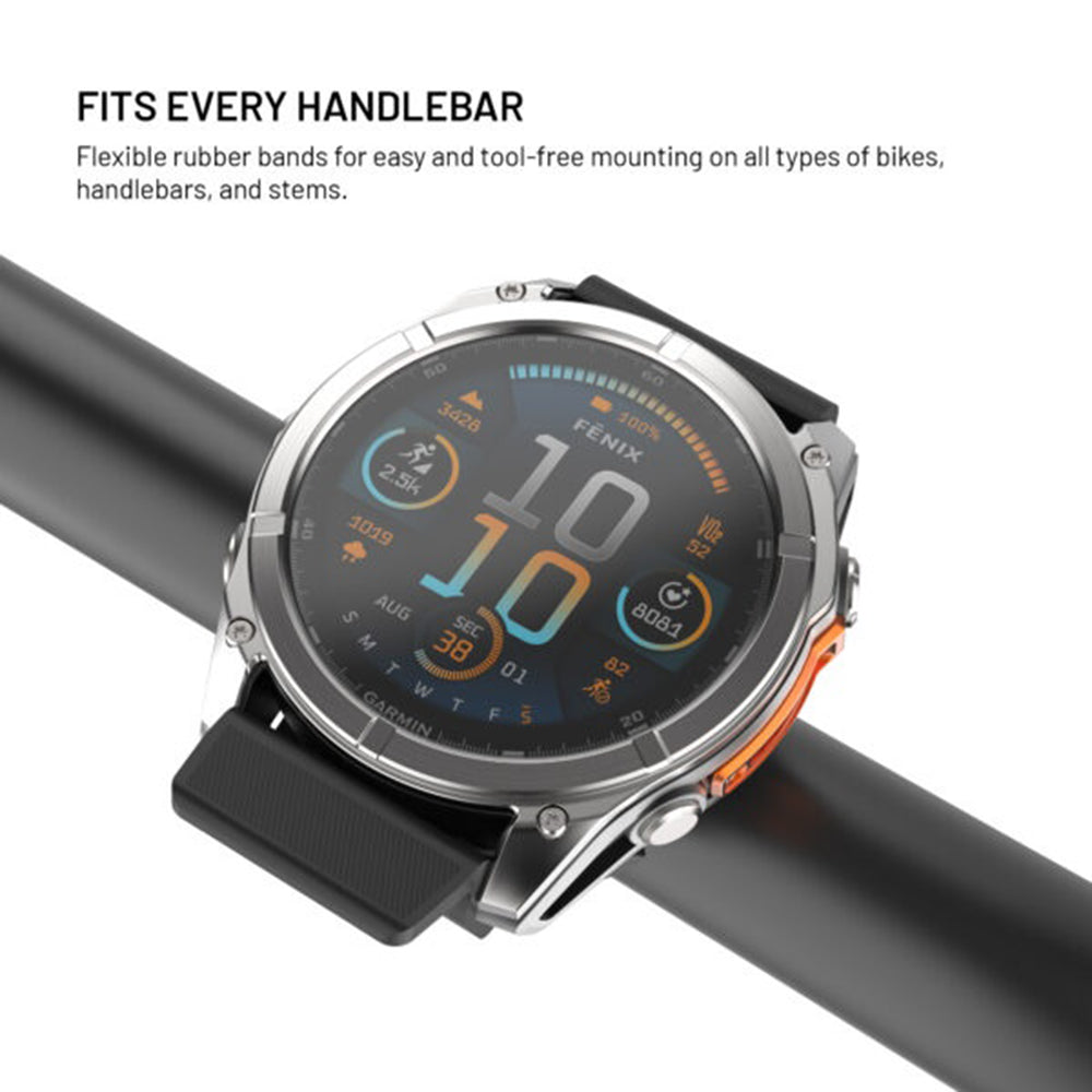 Supporto Bicicletta Fixed per Garmin Watch 22mm / Edge Computer, Nero