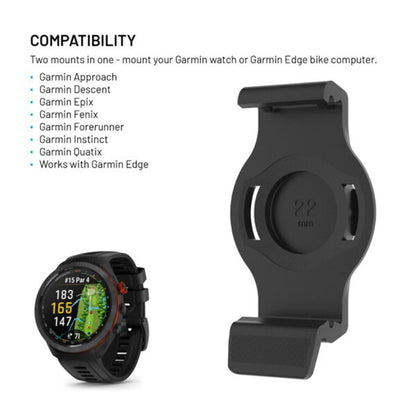 Supporto Bicicletta Fixed per Garmin Watch 22mm / Edge Computer, Nero