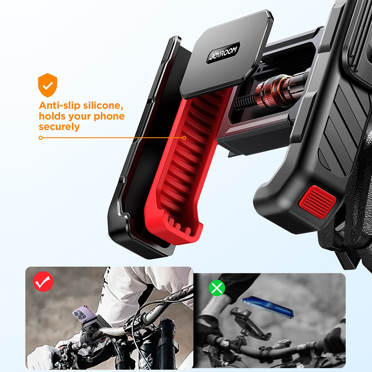 Joyroom JR-ZS266 Bicycle Holder, 4.7inch - 7inch, Black